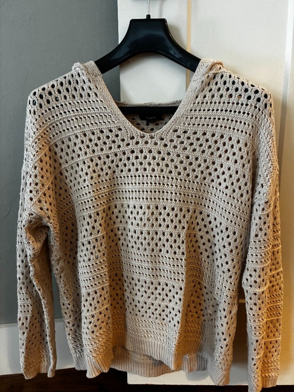 Lumiere Open-Knit Hooded Sweater